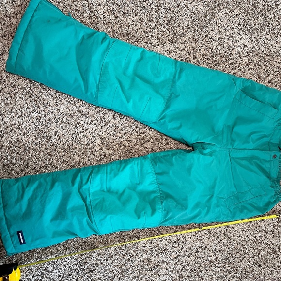 Lands' End Kids Husky-size Vibrant Green Squall waterproof insulated Snow Pants - Picture 6 of 12